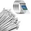 Heavy Duty Stainless Steel Ball Lock Cable Tie 360×4.6 mm (14 Inch) | 304 SS Self-Locking Metal Zip Tie for Industrial & Outdoor Use