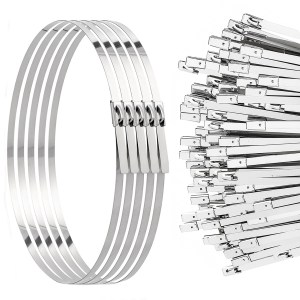 Stainless Steel Ball Lock Cable Tie 520 × 4.6 mm (20.5 Inches) | 304 Grade Self-Locking Metal Zip Tie for Heavy-Duty Industrial, Outdoor & Electrical Applications