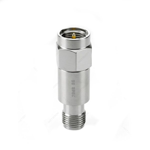 NETBOON RF Power Attenuator SMA Male to Female, 20dB Fixed Attenuator 2W, Up to 8GHz, Coaxial RF Signal Reducer for WiFi, RF Test Equipment, Ham Radio & Communication Systems (4) RF Power Attenuator SMA Male to Female, 20dB Fixed Attenuator