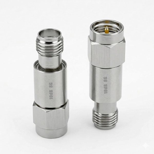 NETBOON RF Power Attenuator SMA Male to Female, 10dB Fixed Attenuator 2W, Up to 6GHz (1) rf attenuator, sma attenuator, 10db attenuator, rf power attenuator