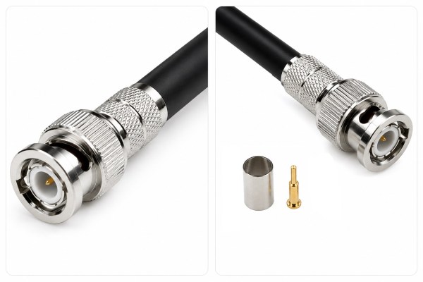 NETBOON BNC Male Connector for LMR400 / HLF400 / RG213 Coaxial Cable