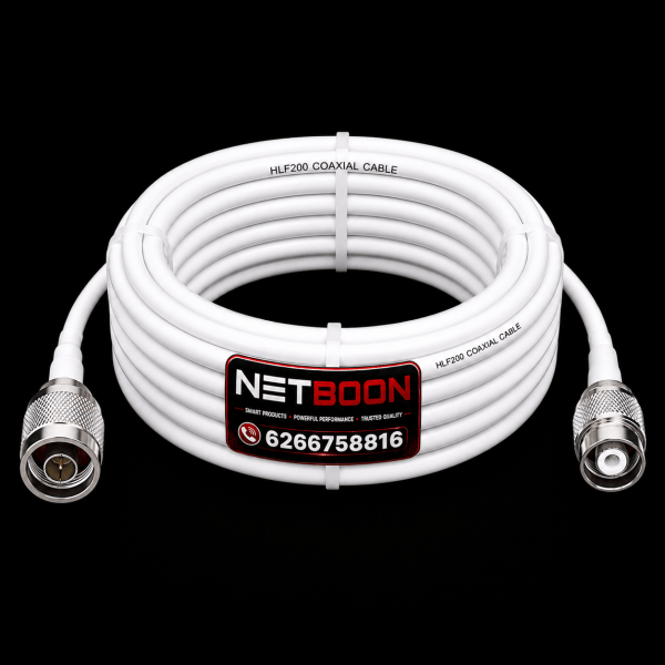 hlf200cable with n male to rptnc male connector (1) HLF 200 low loss RF Coaxial cable with n male RP-TNC male connector
