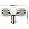 N Female to Dual N Male T-Type Adapter (2) NETBOON N Female to Dual N Male T-Type Adapter | 2-Way RF Coaxial Connector for Antenna & Wireless Applications