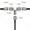 N Female to Dual N Male T-Type Adapter (3) N Female to Dual N Male T-Type Adapter | 2-Way RF Coaxial Connector for Antenna & Wireless Applications